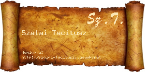 Szalai Tacitusz névjegykártya